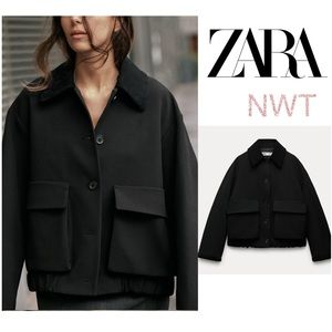 New Zara Mixed bomber jacket ZW collection. size S